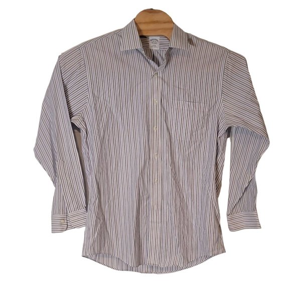Brooks‎ Brothers 1818 Button Down Dress Shirt Long Sleeve Multicolor Size 16-34 - Picture 1 of 5